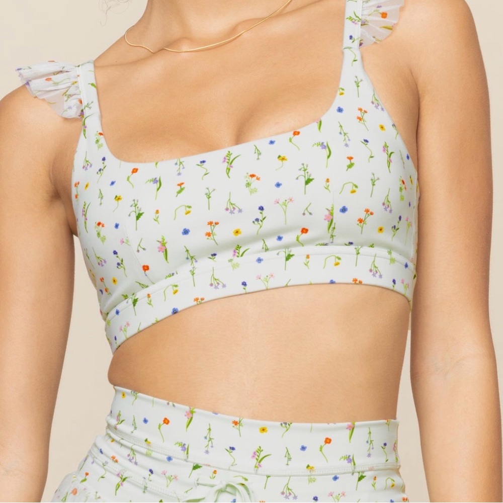 POPFLEX Romance Mesh Ruffle Bra